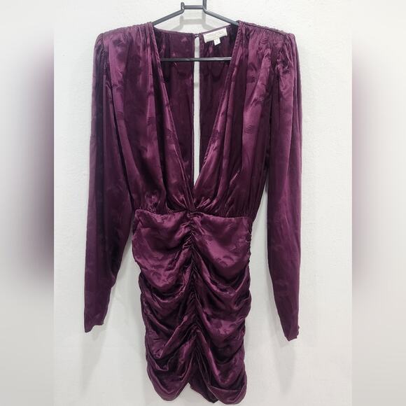 Ronny Kobo Plunge Neckline Michelle long sleeve Mini Dress Small - Picture 7 of 9